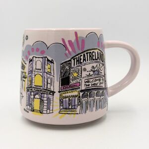 Cath Kidston London Theatreland Pink Mug English Landmarks Coffee Cup